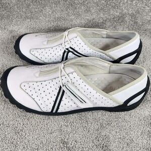 Privo by Clarks Tequini Loafers White Leather Perforated Casual Womens 11 M